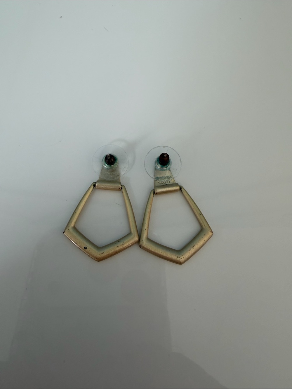 Kendra Scott Gold Geometric Pentagonal Drop Earrings